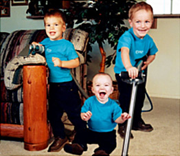 Children with Carpet Wand