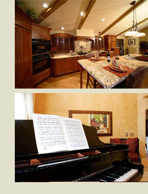 Kitchen and Piano